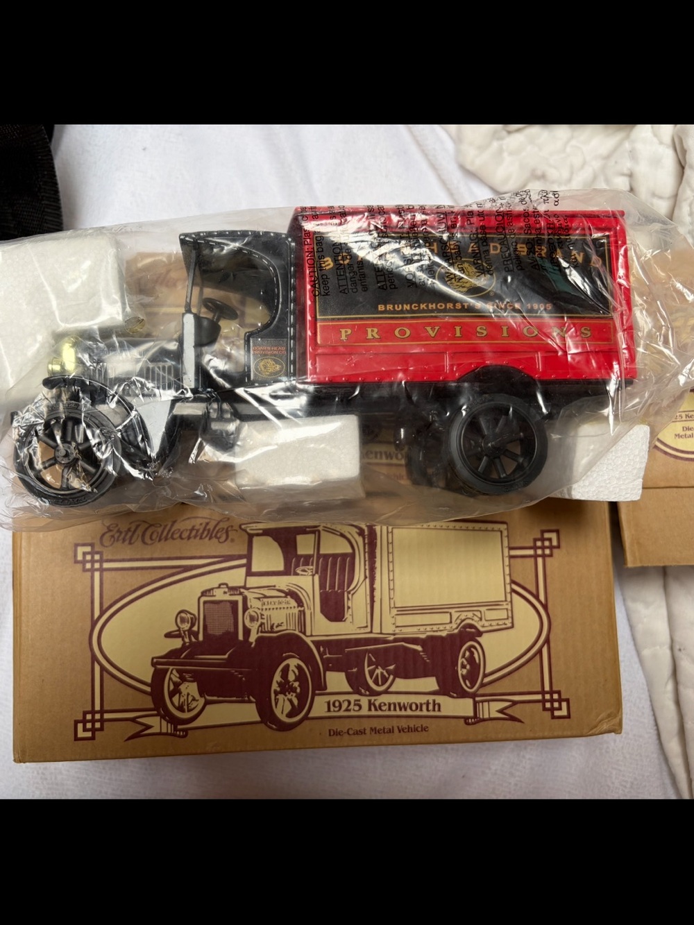 Worth Red and Black 1925 Style Die-Cast Provisions Truck
